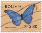 Stamps Bolivia -  Fauna boliviana - mariposas en colores naturales