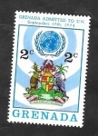 Sellos de America - Granada -  587 - Admisión de Grenada a Naciones Unidas, escudo de armas de Grenada