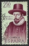 Stamps Spain -  Forjadores de America - Francisco de Toleo