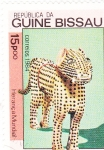 Sellos del Mundo : Africa : Guinea_Bissau : FIGURA LEOPARDO-COSTA GOLFO DE GUINEA