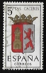 Sellos de Europa - Espaa -  Escudos de las capitales de  provincia españoles -  Caceres 