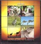 Sellos de Africa - Djibouti -  Animales de Australia