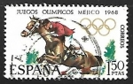 Stamps Spain -  XIX Juegos Olímpicos en Mejico  (Hípica)