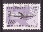 Stamps Hungary -  serie- Rutas aéreas