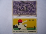 Sellos de America - Estados Unidos -  Centenario del Béisbol 1839-1939 y Centenario del béisbol profesional 1869-1969