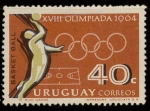 Stamps Uruguay -  734 - Olimpiadas de Tokio, baloncesto