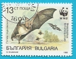 Sellos del Mundo : Europe : Bulgaria : Murcielago gigante de herradura  WWF