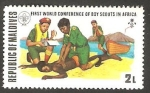 Stamps Maldives -  Primera conferencia mundial de boy scouts en África