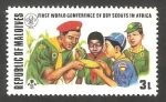 Sellos del Mundo : Asia : Maldivas : Primera conferencia mundial de boy scouts en África