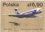 Stamps Poland -  50 ANIVERSARIO LINEA AEREA LOT