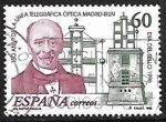 Stamps Spain -  Dia del sello - 150º aniversario de la linea telegráfica óptica Madrid - Irun