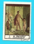 Sellos de Asia - Emiratos �rabes Unidos -  AJMAN - Teseo y el minotauro - Arte Romano - Pompeya