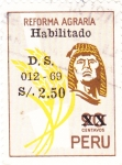 Stamps Peru -  REFORMA AGRARIA