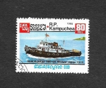 Sellos de Asia - Camboya -  622 - Barco