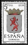 Sellos de Europa - Espaa -  Escudos de las Capitales de las provincias Españolas -  León