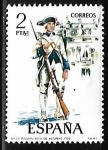 Sellos de Europa - Espaa -  Uniformes militares - Fusilero del Regimiento de Asturias