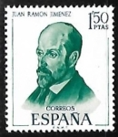 Stamps Spain -  Literatos Españoles - Juan Ramón Jimenes  