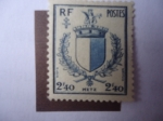 Sellos de Europa - Francia -  Escudo de Armas-Metz - Liberación de la Ciudad de metz, 1944