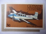 Sellos del Mundo : America : Grenada : Granada-Granadinas - LIAT- (Leeward Islands Air Transport) - Beech Twin Bonanza