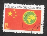 Stamps Vietnam -  706 - Lanzamiento de un satélite por China, Bandera