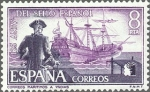 Stamps Spain -  ESPAÑA 1975 2234 Sello Nuevo 125 Aniv. Sello Español Correo Maritimo a las Indias Barco