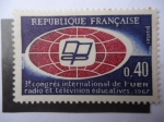 Stamps France -  3er. Congreso Internacional de la Unión Europea de radiodifusión - Radio y Televisión Educativas 196