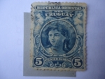 Stamps Uruguay -  República Oriental del Uruguay - Cabeza de Girs-Estatua-Símbolo.