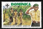 Sellos de America - Dominica -  Boy Scout on hike