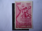 Sellos de America - Venezuela -  EE.UU. de Venezuela - Alonso de Ojeda- Descubridor del lago de Maracaibo - 450 Aniversario 1499-1949