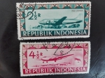 Sellos de Asia - Indonesia -  Aviones