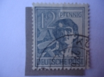 Stamps Germany -  Trabajador - Distrito de Control - Alemania,Ocupación Aliada 1945/49 - Zona Soviética-general