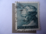 Stamps Italy -  Cabeza de Sibila Délfica-Fresco de Michelangelo (1509) Capilla Sixtina