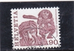 Stamps Switzerland -  FIESTAS POPULARES- LOTSCHENTAL