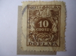 Sellos de Europa - Polonia -  Aguila -10 groszy - Doplata.