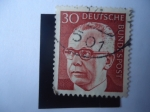 Stamps Germany -  Gustavo Walter Heinemann (1899-1976) 3er. ¨Presidente de Alemania, República Federal