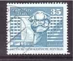 Stamps Germany -  Karl Marx stadt- dos tamaños