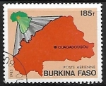 Sellos del Mundo : Africa : Burkina_Faso : Mapa de Burkina Faso