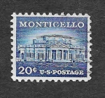 Sellos de America - Estados Unidos -  1047 - Monticello