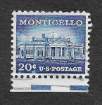 Sellos de America - Estados Unidos -  1047 - Monticello