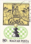 Stamps Hungary -  ilustración partida de ajedrez