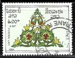 Stamps Laos -  Floral pattern