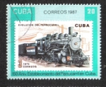 Stamps Cuba -  Ferrocarriles cubanos, 150 aniversario.