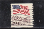 Stamps United States -  bandera estadounidense caras presidentes EE.UU