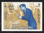 Sellos de Asia - Emiratos rabes Unidos -  Ras al Khaima - 9 - John F. Kennedy