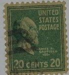 Sellos de America - Estados Unidos -  James A.Garfield 20c