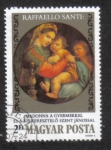 Stamps Hungary -  Pinturas de Raffaello Santi: Madonna y niño con San Juan