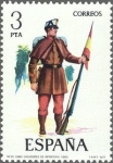 Stamps Spain -  2383 - Uniformes militares - Cabo 2º de Infantería, Cazadores (1860)