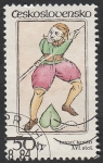 Stamps Czechoslovakia -  2593 - Carta, Sota de picas