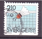 Stamps Sweden -  Campeonato de bádminton      