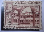 Sellos de America - Colombia -  III Centenario del Colegio Mayor de Nuestra Señora del Rosario (1653-1953) Claustro y Estatua de su 